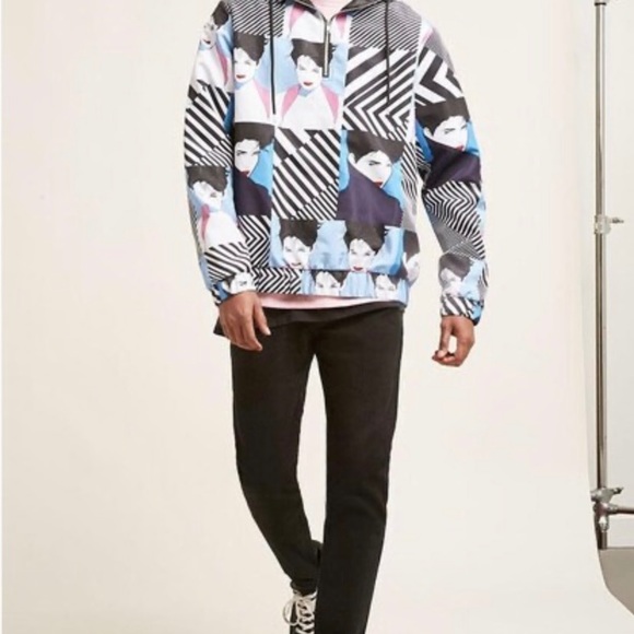 GUCCI LIKE NWOT-⭐️FOREVER 21  Patrick Nagel anorak 1980s!!EXTREMELY HARD TO FIND - Picture 6 of 9